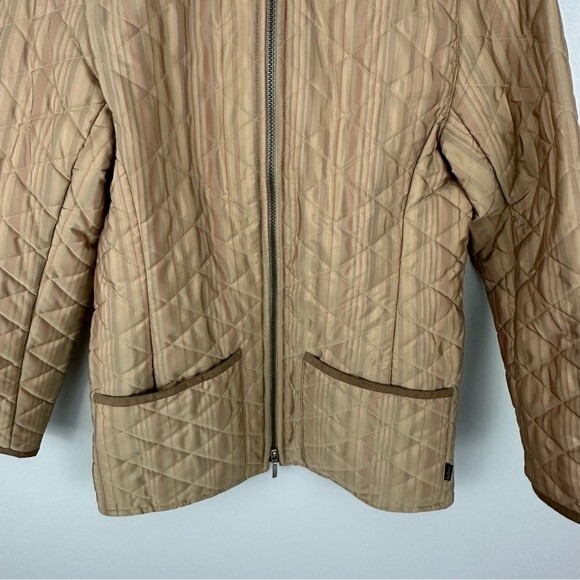 Barbour Muted Stripe Quilted Jacket Size 6 - Picture 6 of 15